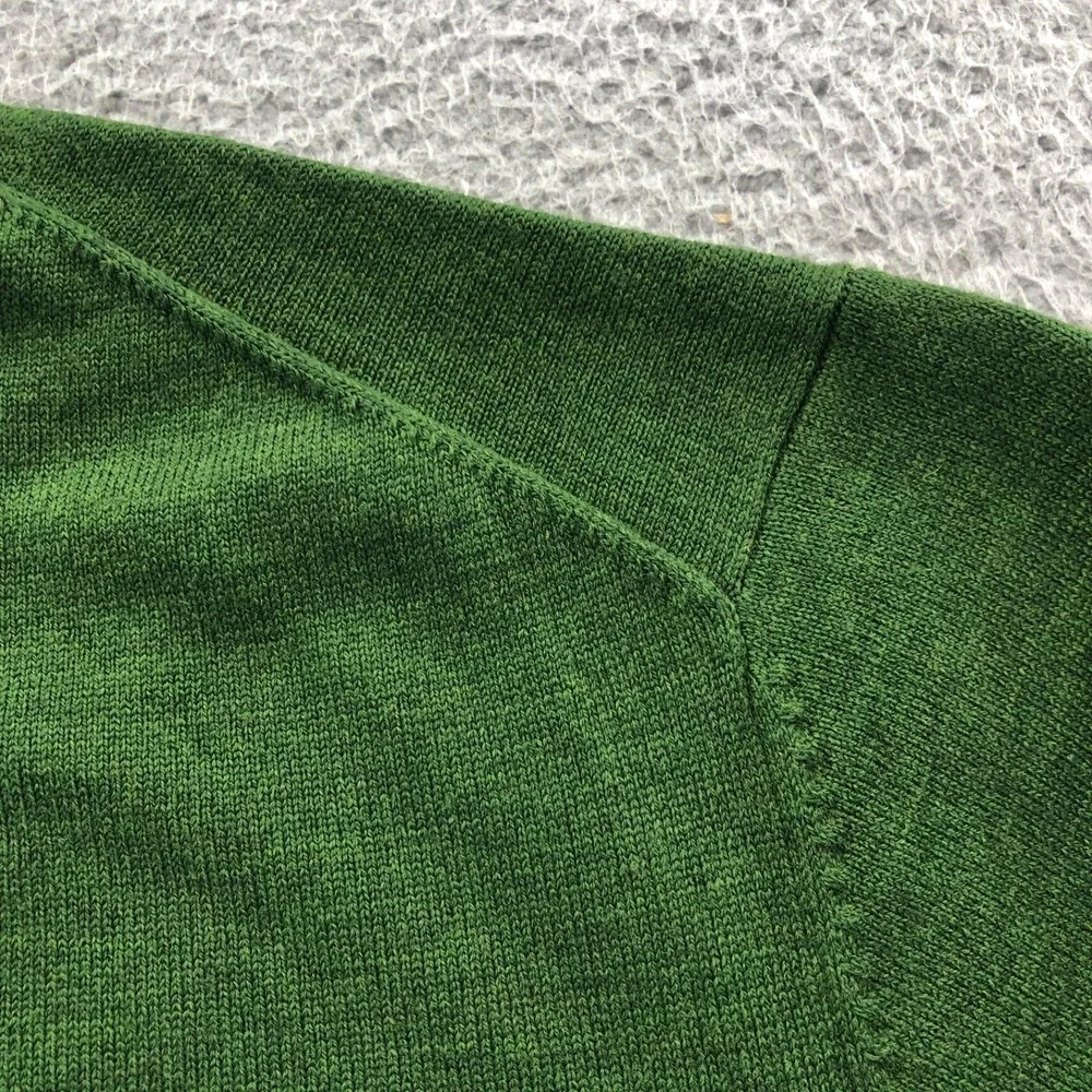 Vtg Brooks Brothers Sweater Mens Extra Large Green Merino Wool V Neck Pullover
